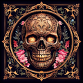 Freecompress-Intricate Skull Design Surrounded By Vibrant Floral Accents copy.webp